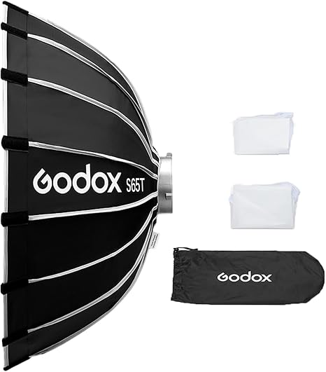 Godox S65T 65cm/25.6in Sombrilla Softbox de liberación rápida con montaje Bowen
